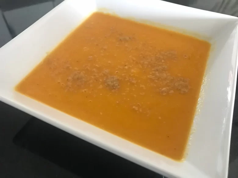crema de calabaza y zanahoria