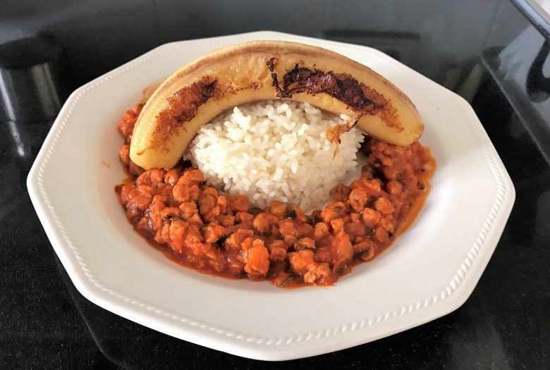 arroz a la cubana vegano